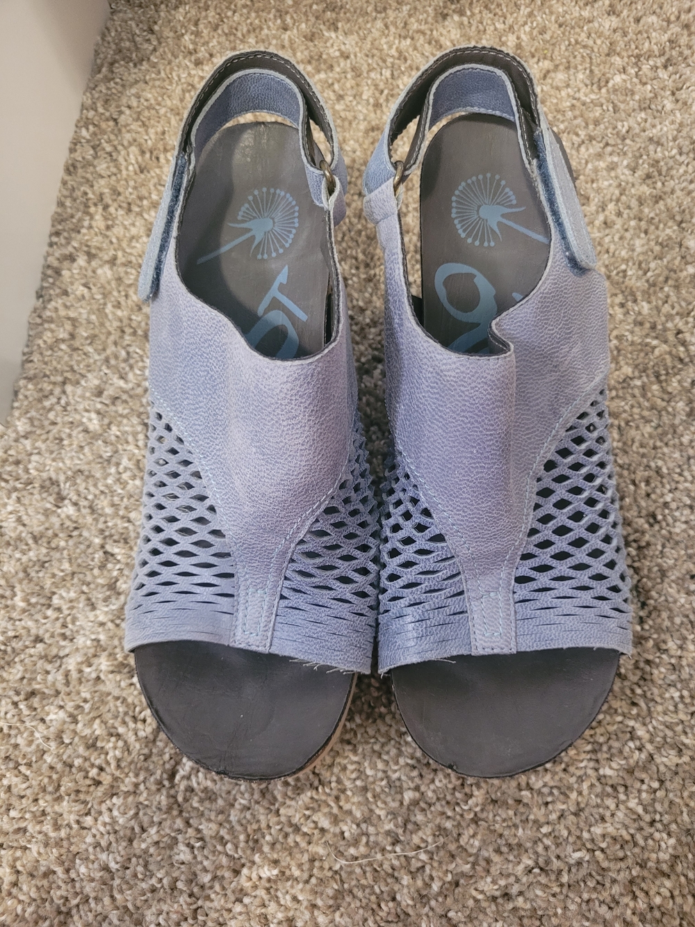 OTBT Perforated Slingback Sandals in Blue